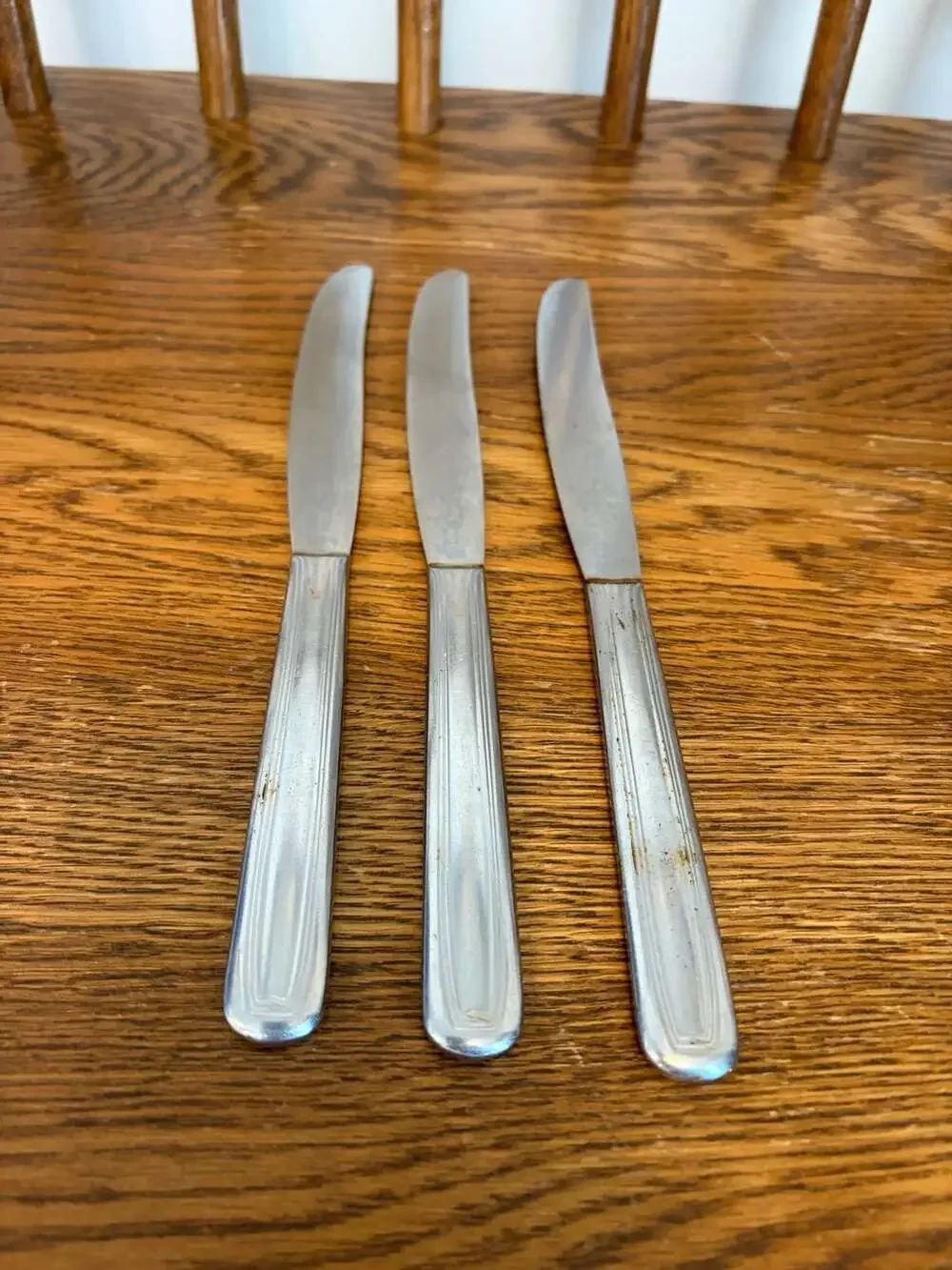 Vintage USA Stainless Steel Table Knives Set of 3